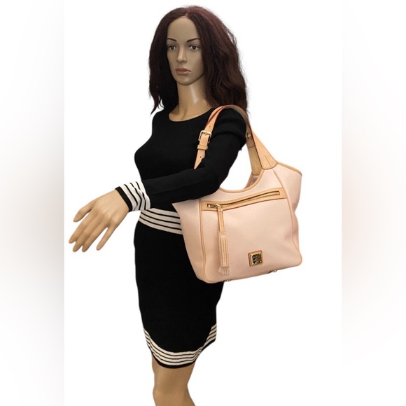 Dooney and Bourke Maddie saffiano leather shoulder bag-blush - Picture 8 of 8